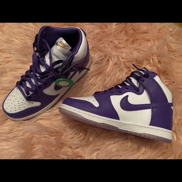 Nike Dunk High Sp W White Varsity Purple Nike Shoes Womens Nike
